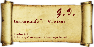 Gelencsér Vivien névjegykártya